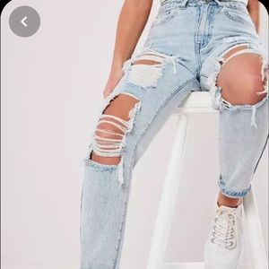 Missguided Vintage Distressed mom jeans